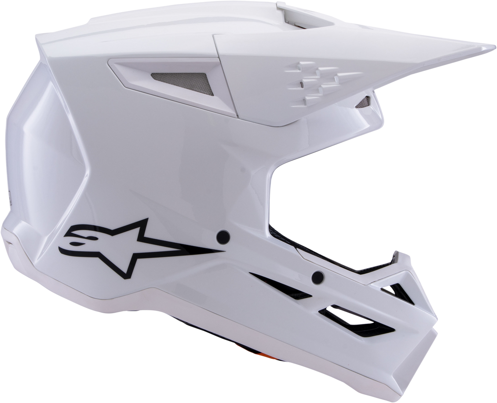 Sm3 Solid Helmet White Glossy Lg