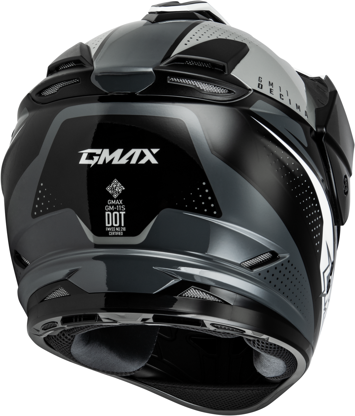 Gm 11 Decima Helmet Black/Grey/White Sm