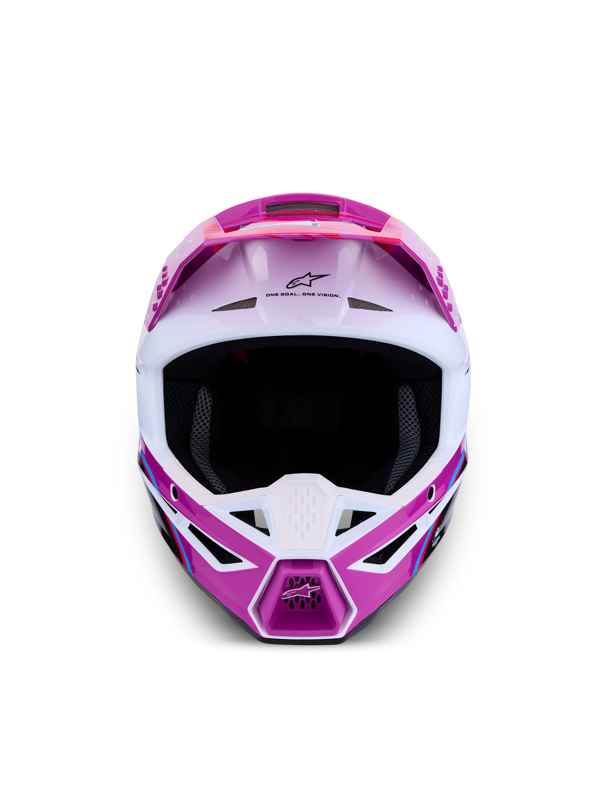 S M3 Falcon Helmet Ece06/Dot Prpl/Wht/Blk/Pink Fl Gl Xs