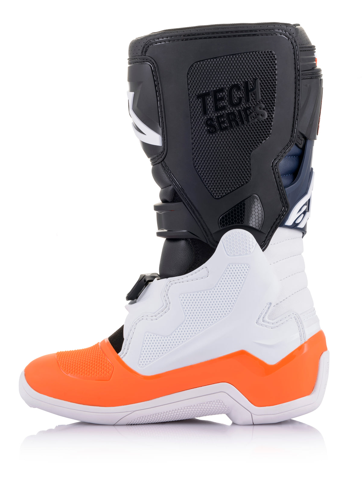 Tech 7s Boots Black/White/ Orange Fluo Sz 08