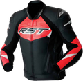 Tractech Evo D3o Jacket Blk/Flo Red Leather 3x