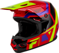 Youth Kinetic Scrap Helmet Red/Hi Vis/Purple/Black Yl