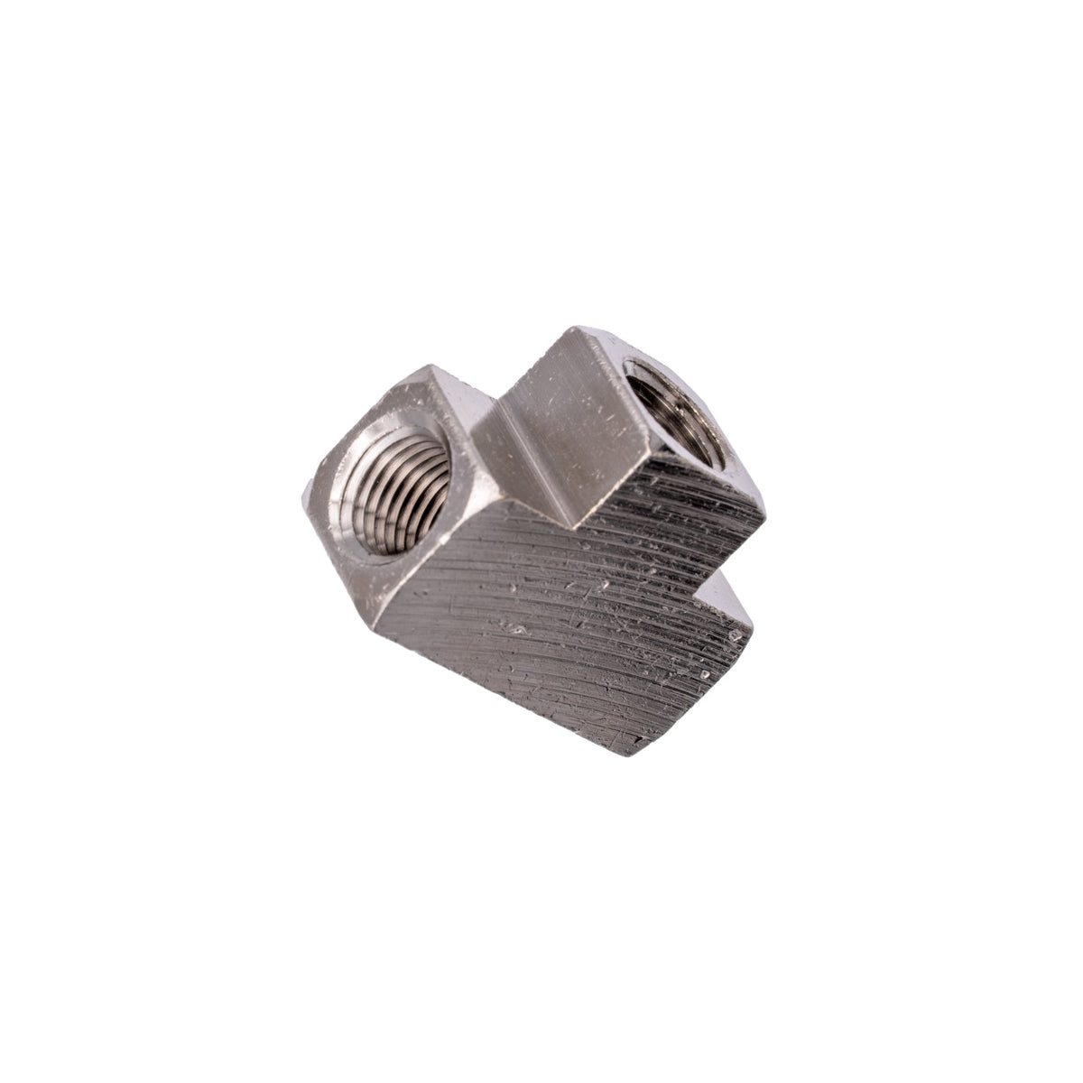Flo Supply 1/4" NPT x 1/4" NPT x 1/4" NPT Tee Fitting - Female/Female/Female (Flat Bar Stock)