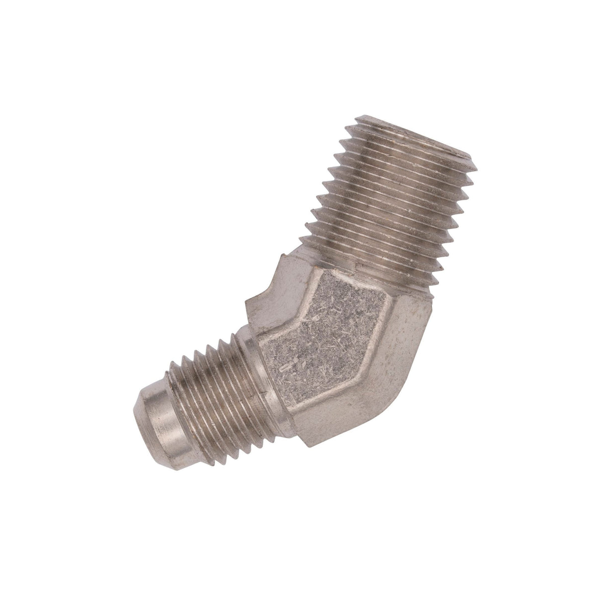 Flo Supply 1/4" NPT X 4AN 45 Degree Fitting - Male /Male