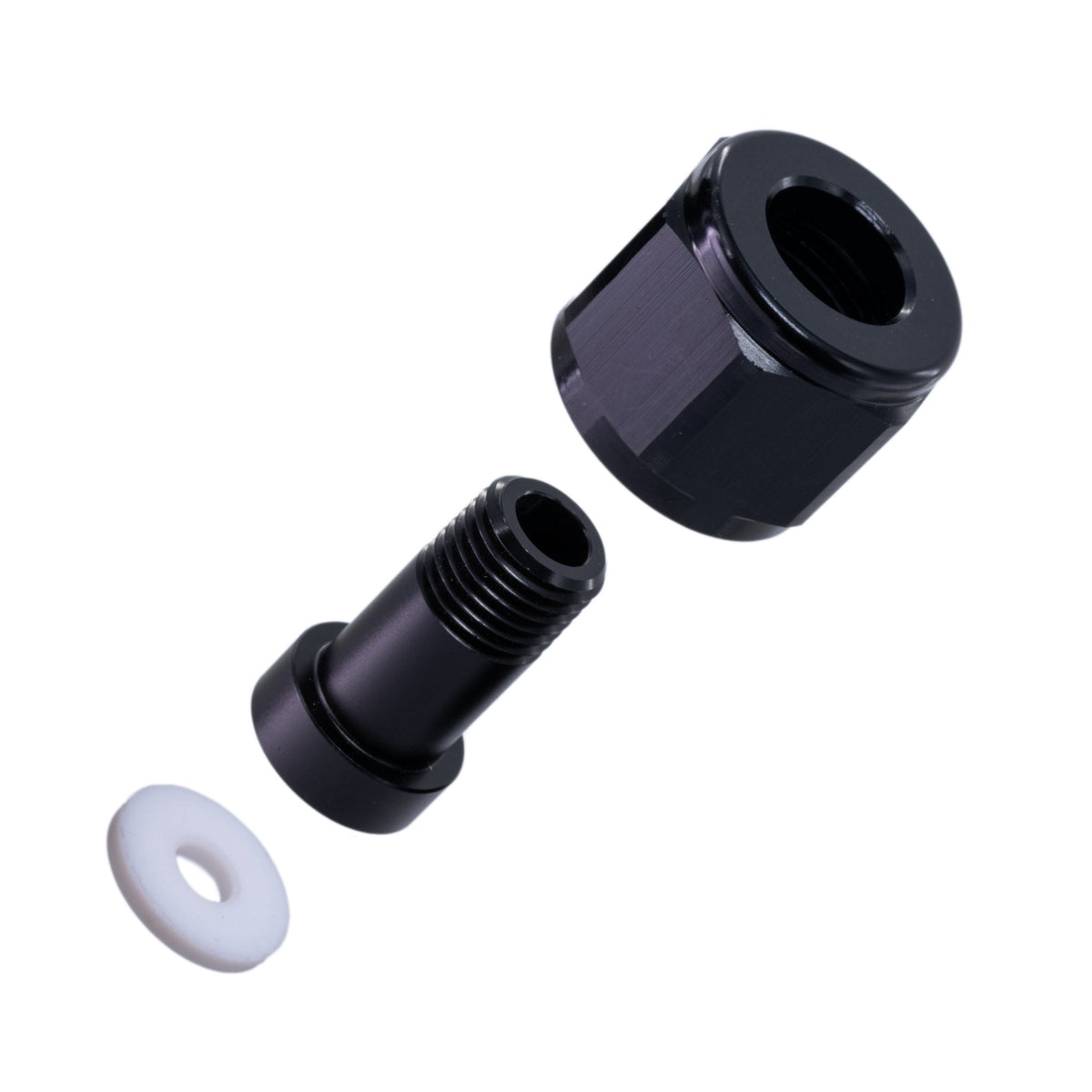 Flo Supply CO2 Bottle Valve Nut to Nipple Assembly - CGA 320 to 1/4 NPT