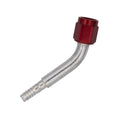 Flo Supply 45 Degree 4AN Race Hose End Assembly - 3AN Red B-Nut