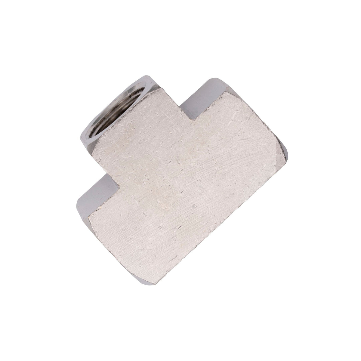 Flo Supply 3/8" NPT x 3/8" NPT x 3/8" NPT Tee Fitting - Female/Female/Female (Flat Bar Stock)