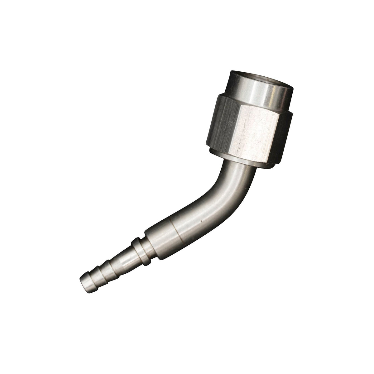 Flo Supply 4AN 45 Degree Crimped Female Hose End - Stainless Nut