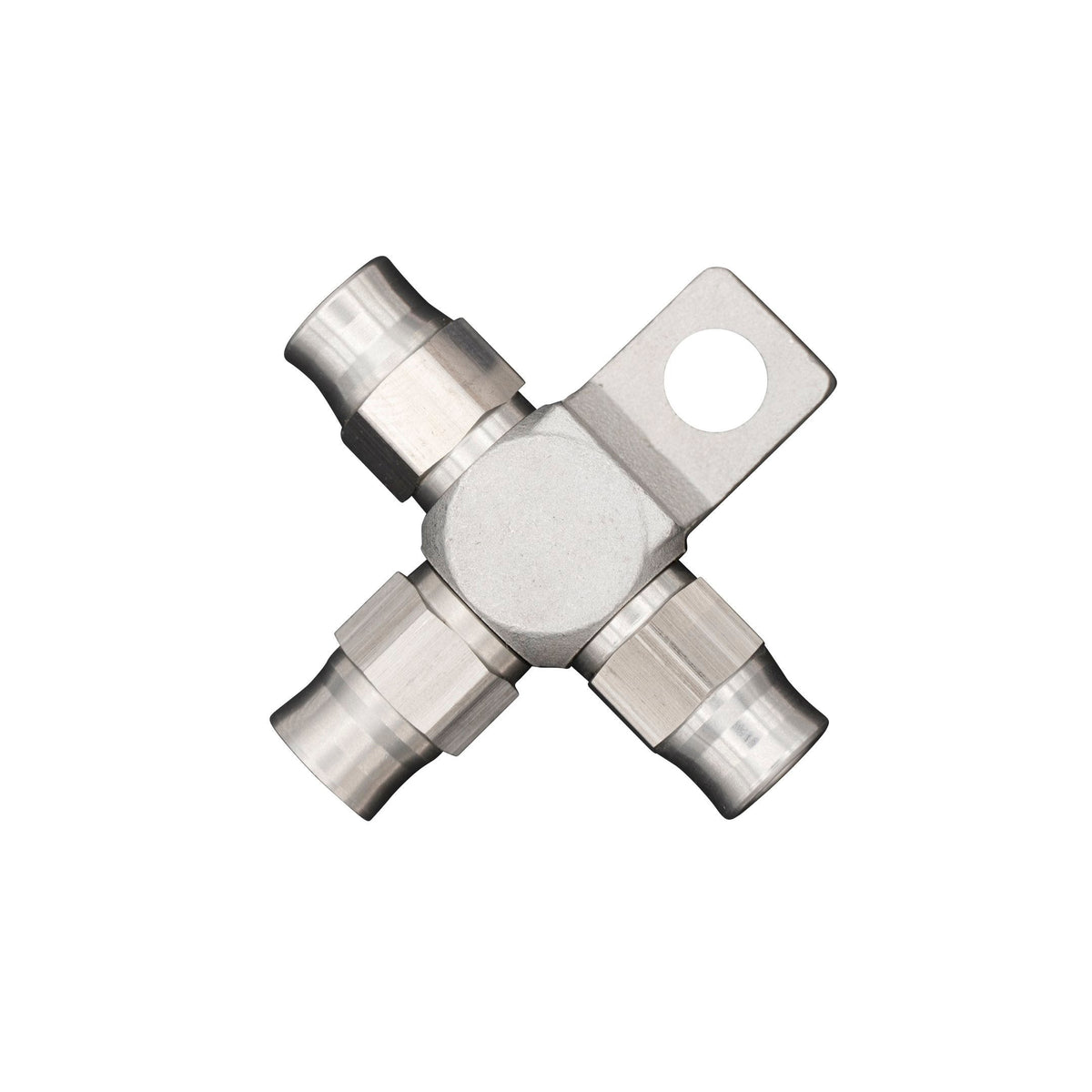 Flo Supply 3AN Hose End Tee Block With Mounting Tab