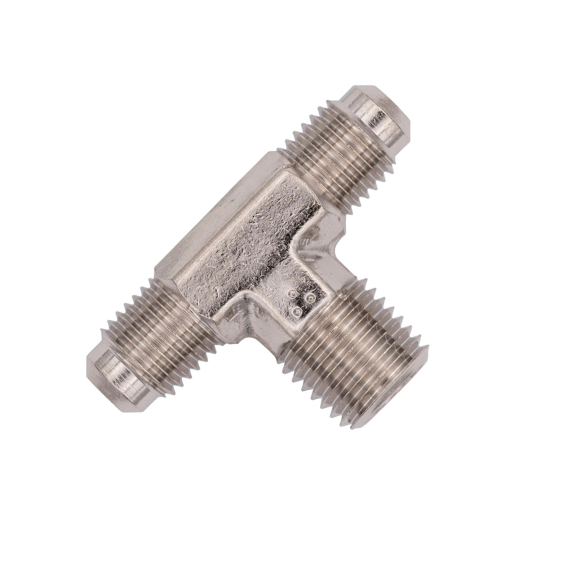 Flo Supply 1/4" NPT x 4AN x 4AN Branch Tee Fitting - Male/Male/Male