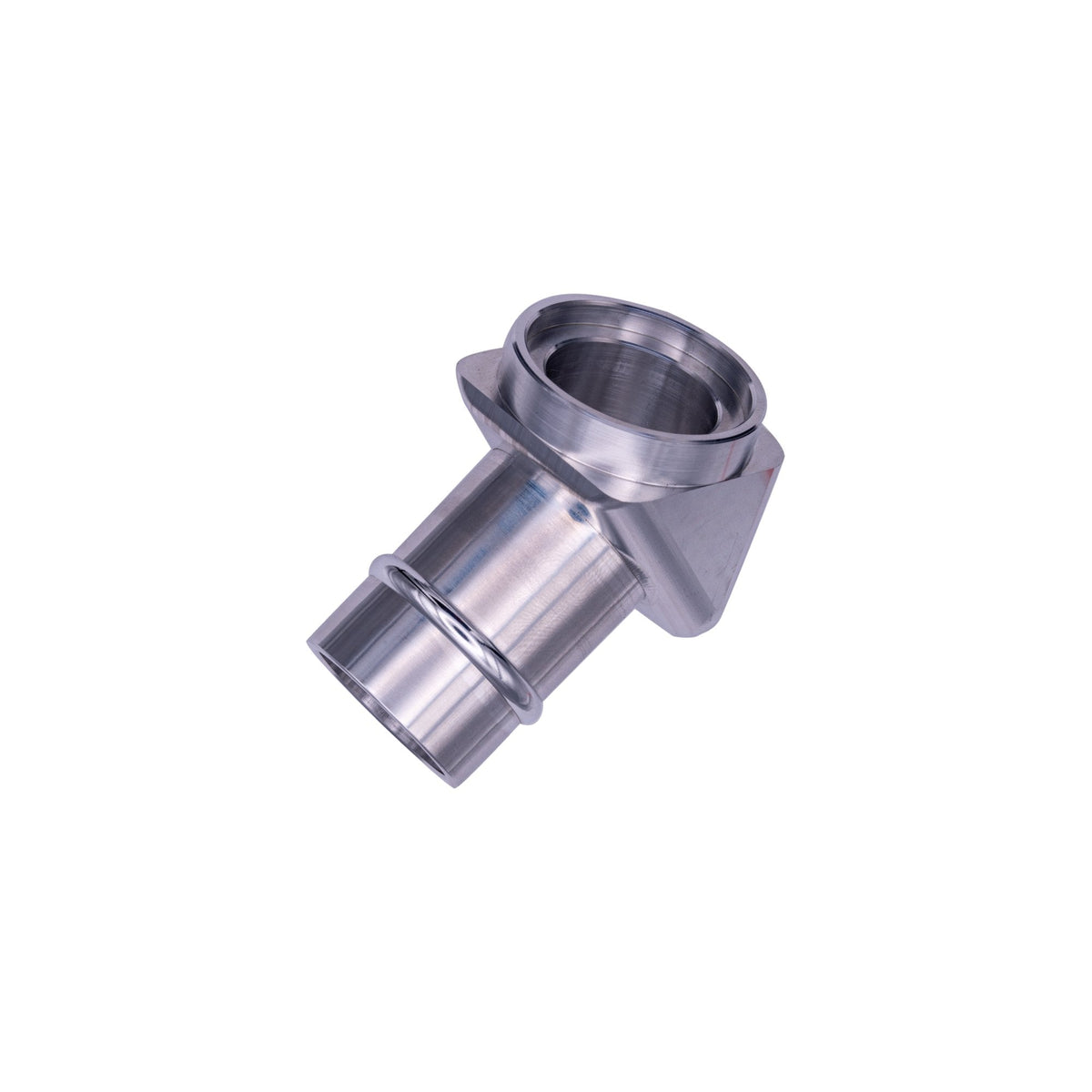 Flo Supply 1" Push-On Hose 45 Degree Weld On Aluminum Bung - 1" Weld In Tube Insert